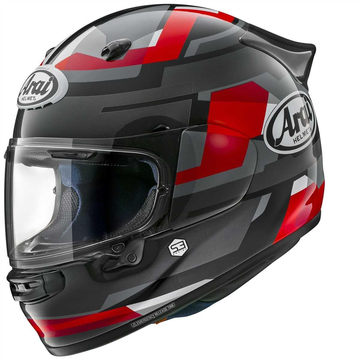 ARAI KASK-QUANTIC ABSTRACT RED