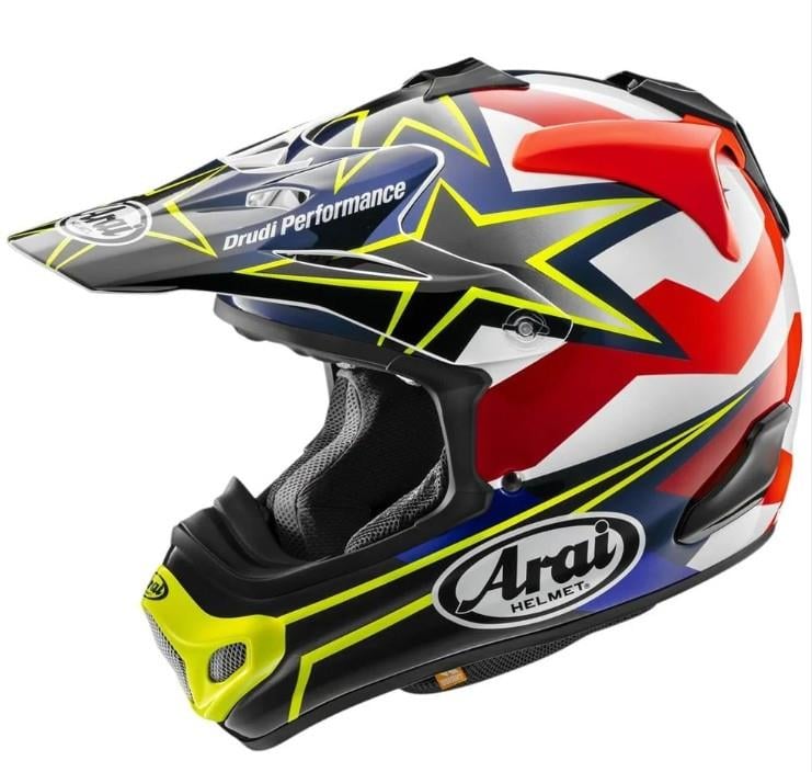 ARAI KASK/MX-V STAR STRİPES FLOUR YELLOW