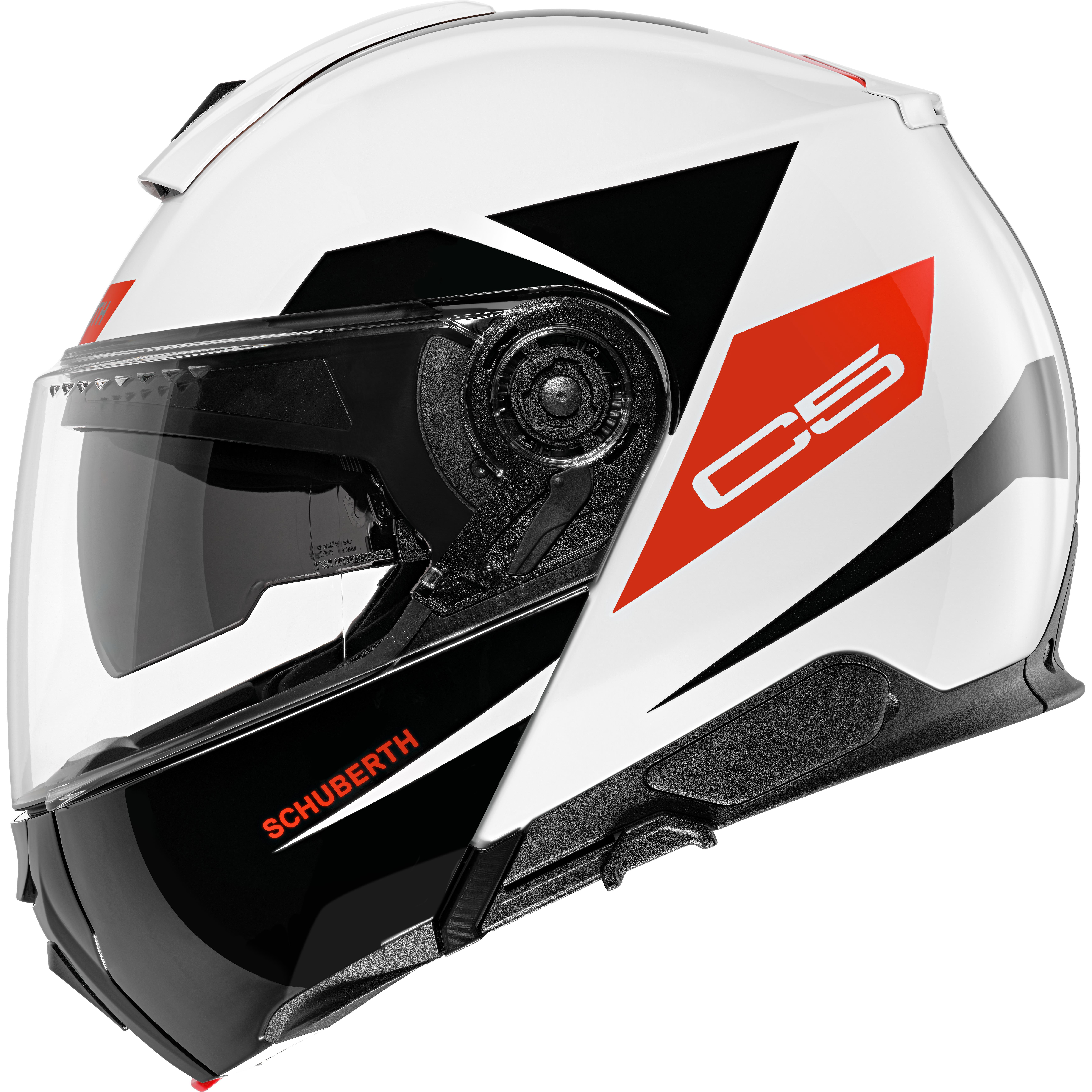 C5 Çene Açılır Motosiklet Kaskı Eclipse Red
