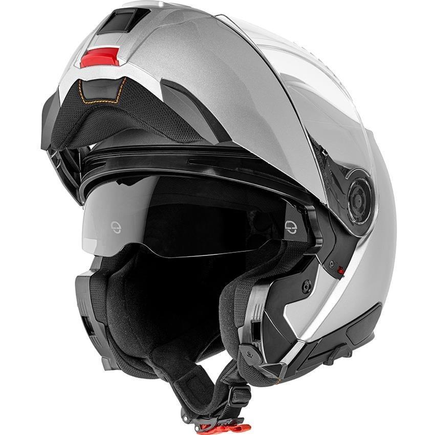 C5 Çene Açılır Motosiklet Kaskı Glossy Silver
