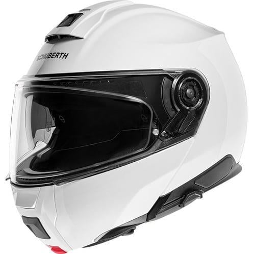 C5 Çene Açılır Motosiklet Kaskı Glossy White