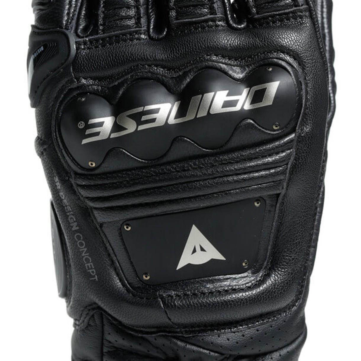 Daınese 4-Stroke 2 Black Deri Eldiven