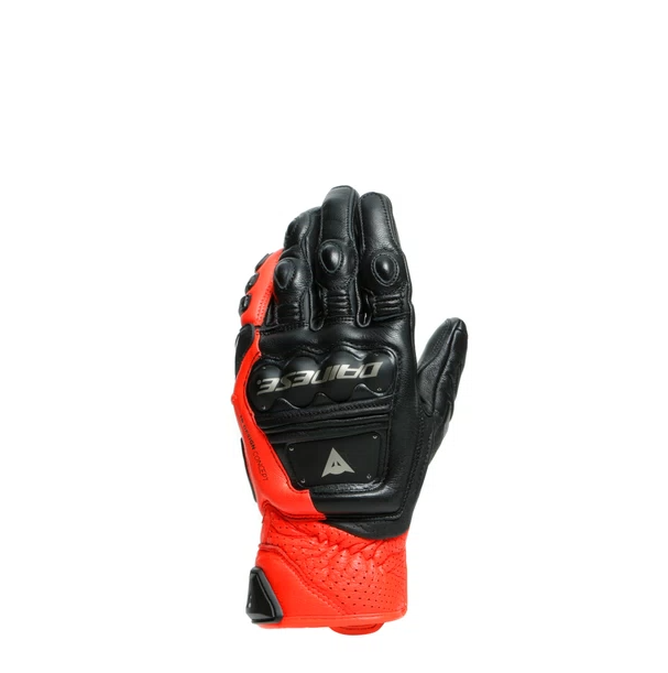 Dainese 4 Stroke 2 Black Fluo Red Deri Eldiven