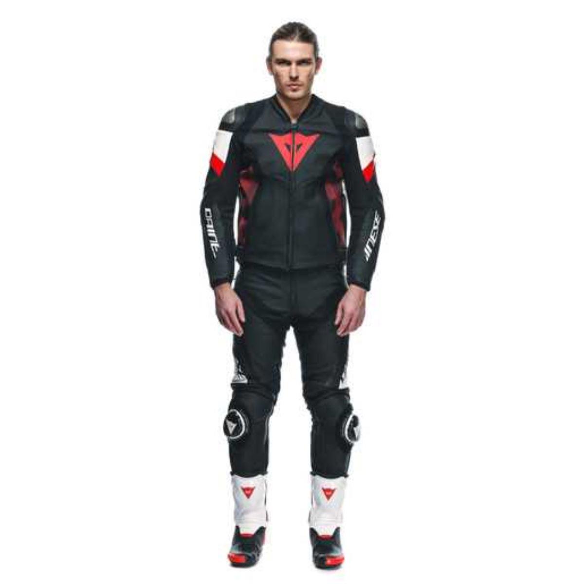 Dainese Avro 5 Blk Red Lava White Deri Mont