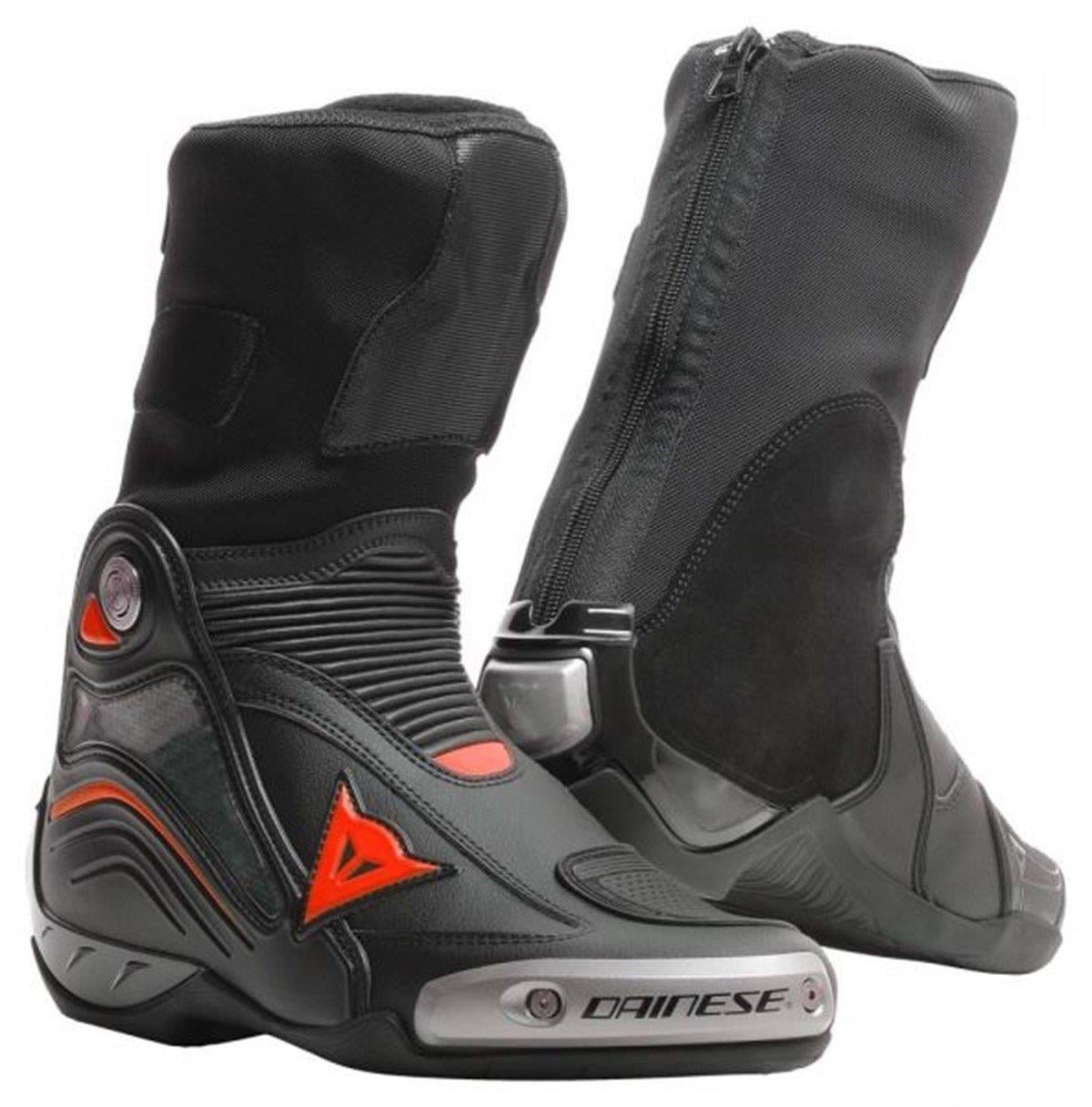 Dainese Axial D1 Blk Red Flluo Deri Bot