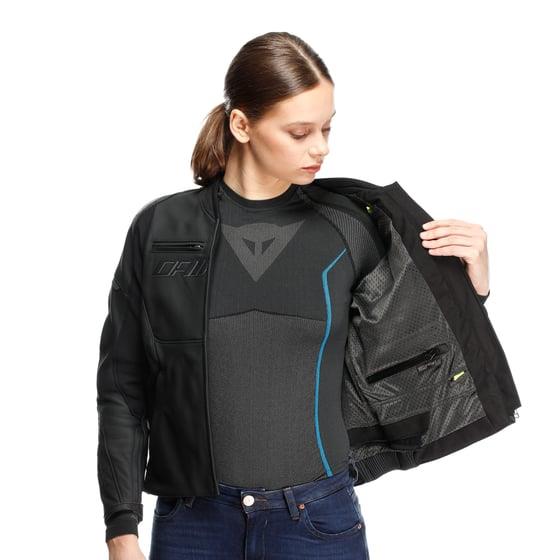 DAINESE CEKET RACING 5 LEATHER WMN BLK BLK