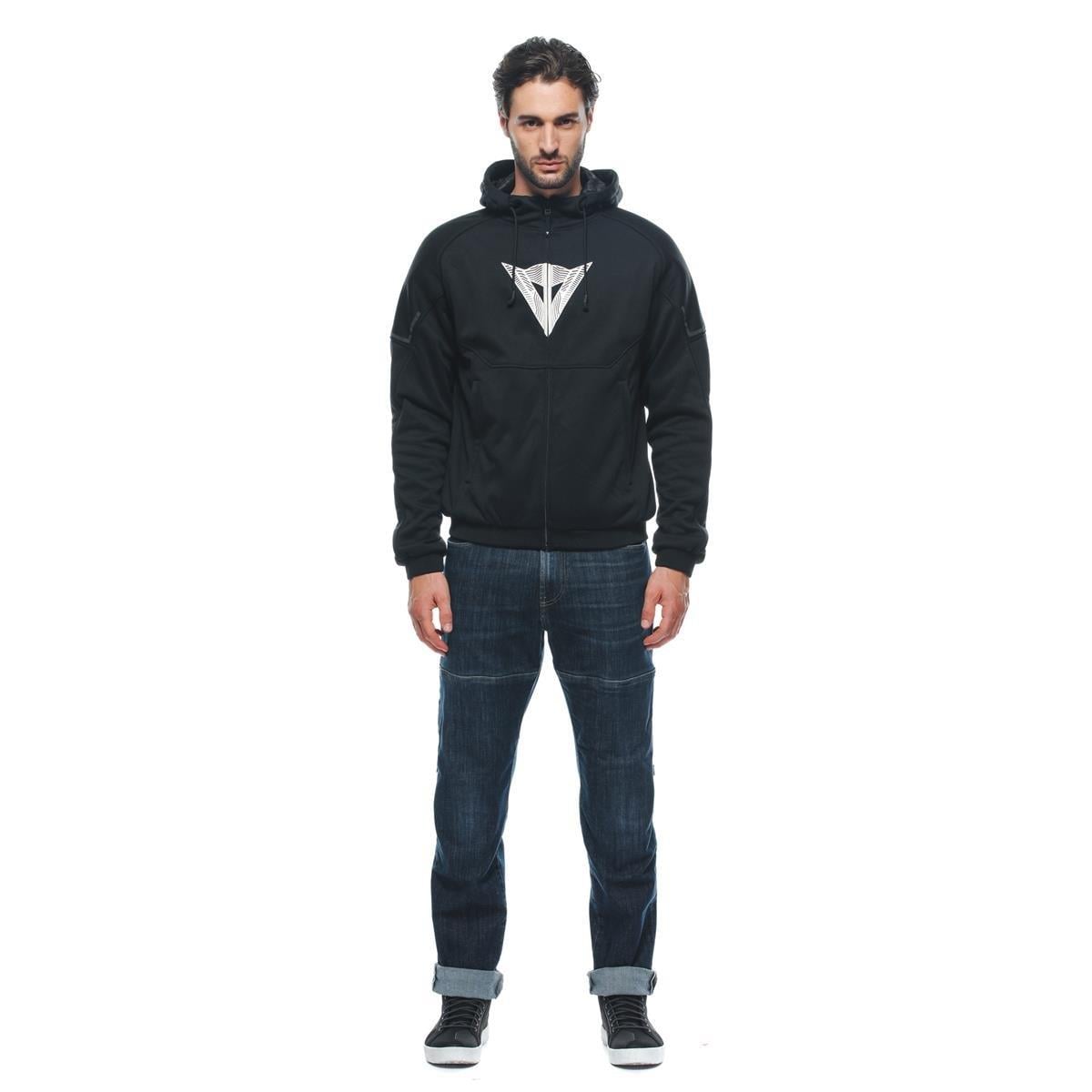 DAINESE CEKET/DAEMON-X SAFETY HOODIE FULL ZIP BLK BLK WHT