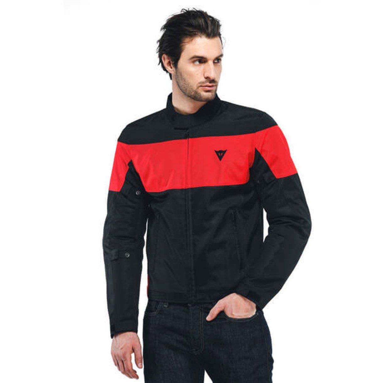 DAINESE CEKET/ELETTRICA AIR TEX BLK BLK LAVA RED