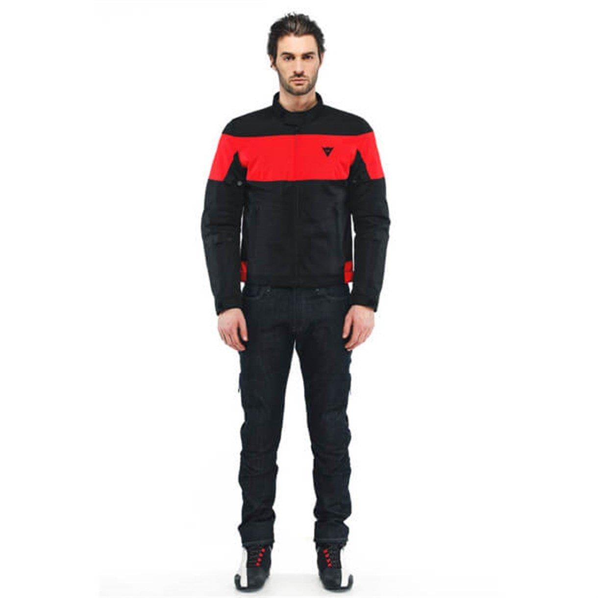 DAINESE CEKET/ELETTRICA AIR TEX BLK BLK LAVA RED