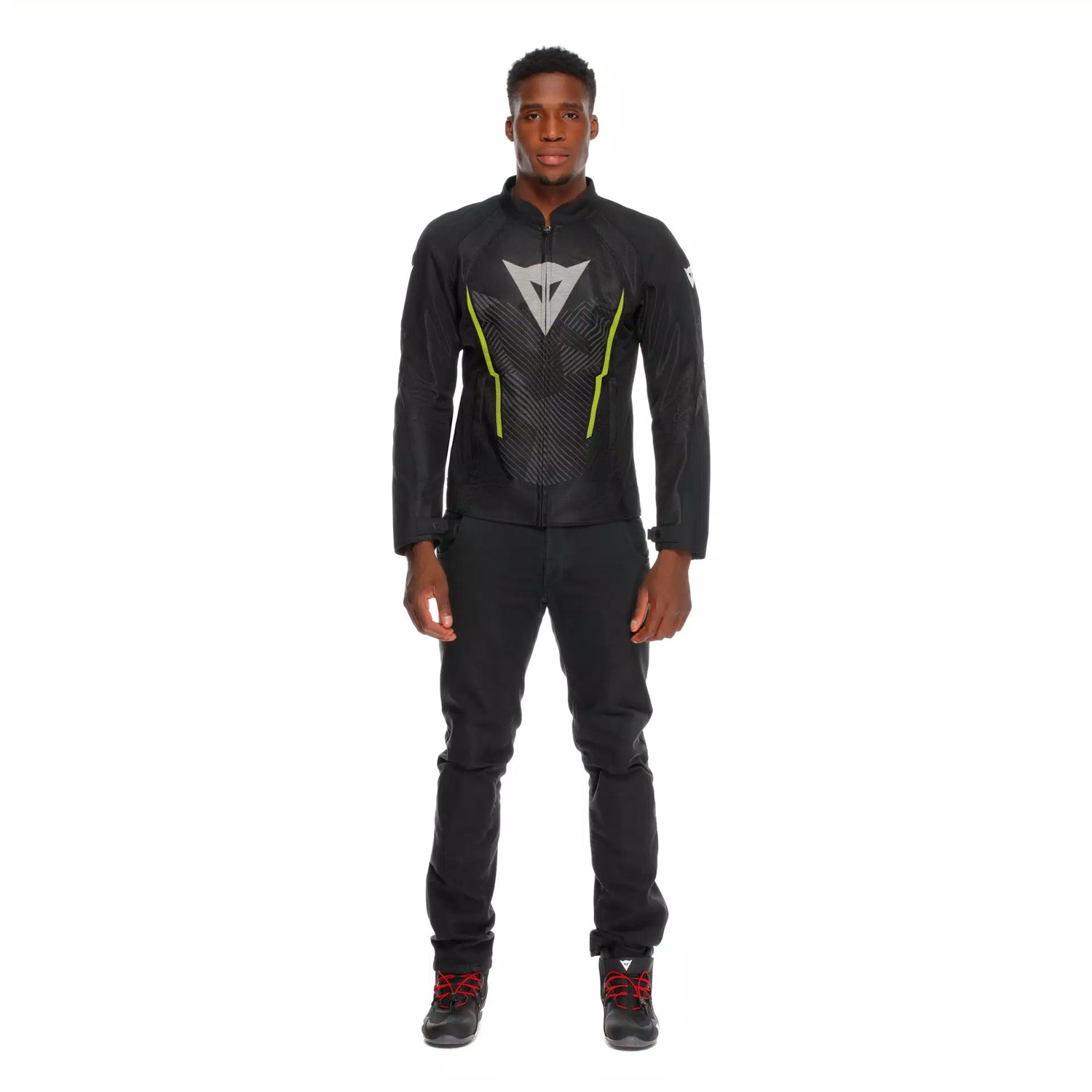 DAINESE CEKET/HEROSPHERE AIR TEX JACKET BLACK WHITE YELLOW FLUO