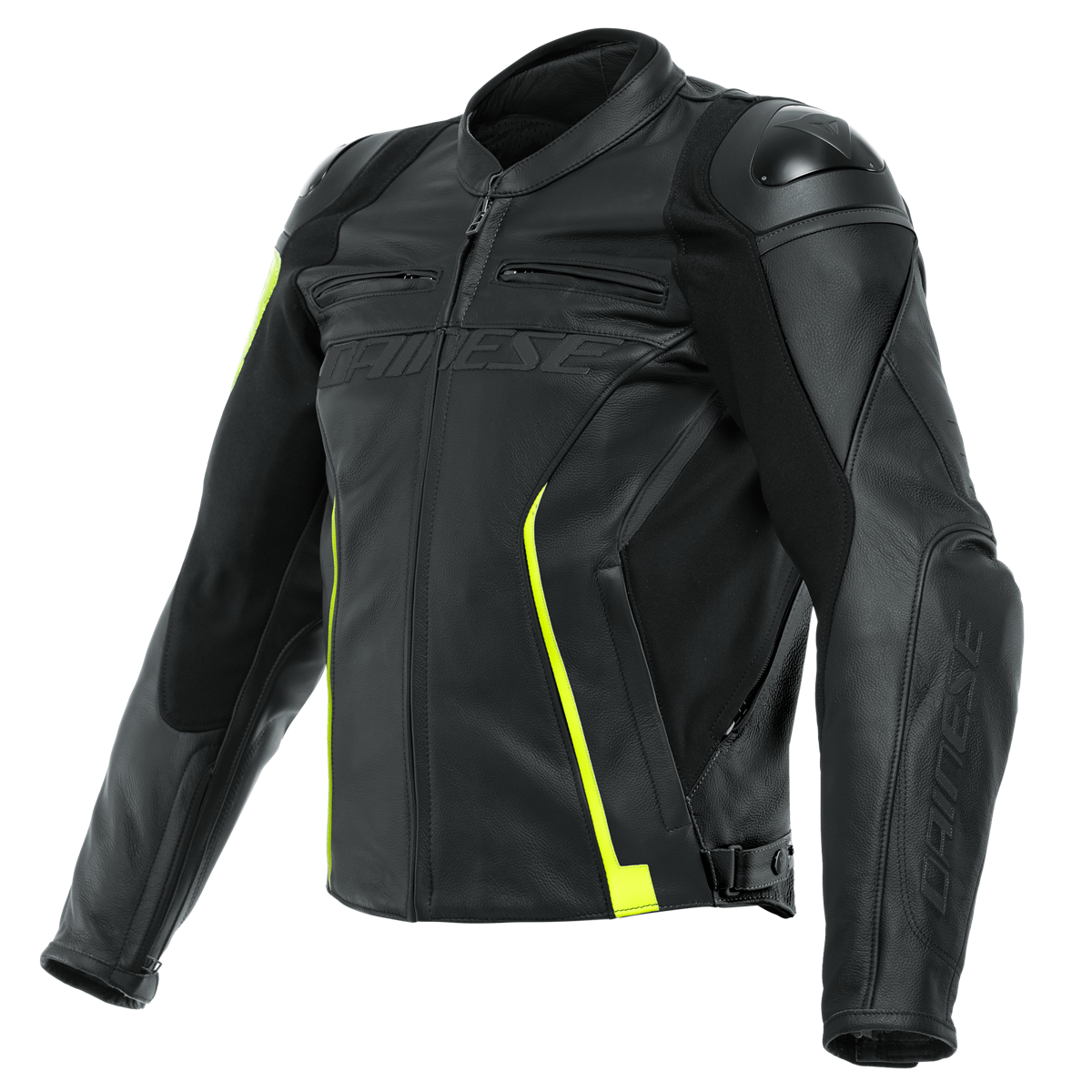 DAINESE CEKET/VR46 CURB LTHR BLK FLUO YELLOW