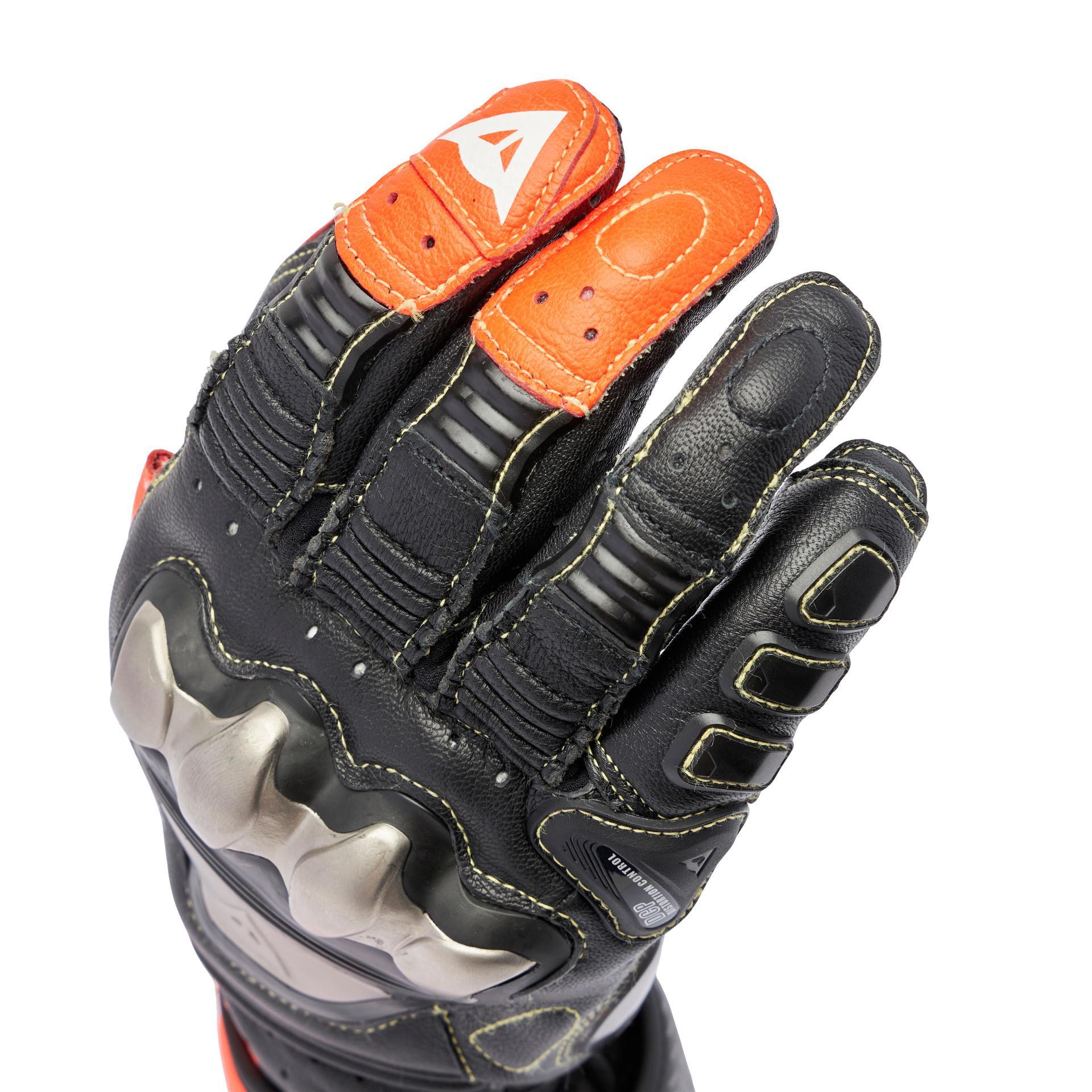 Dainese Full Metal 7 Black Red Fluo Deri Eldiven