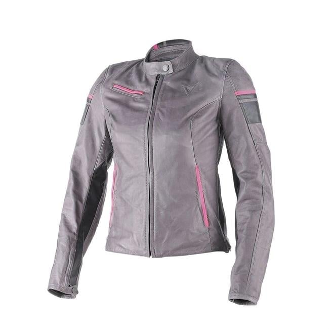 Dainese Michelle Smoke Black Fuchsia Kadın Deri Mont