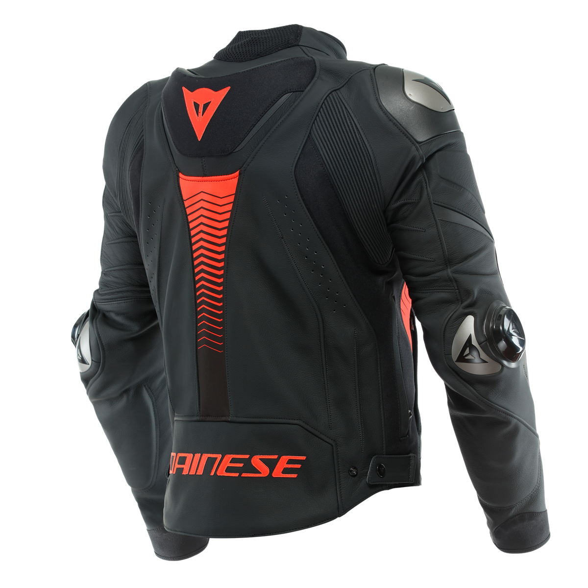 Dainese Super Speed 4 Black Matt Fluo Red Deri Ceket