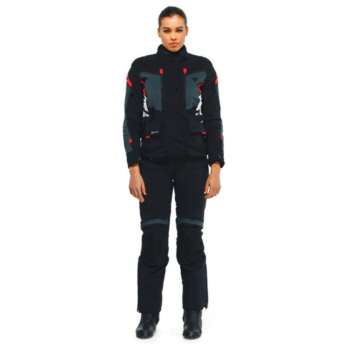DAINESE/CARVE MASTER 3 LDY G.TEX BLK EBONY LAVA-RED