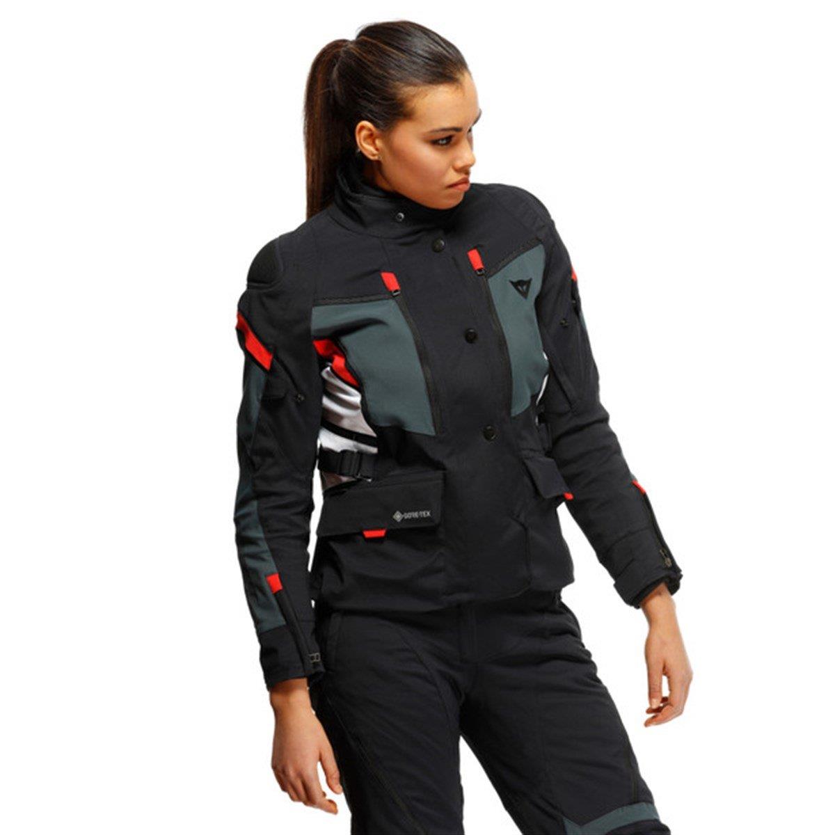 DAINESE/CARVE MASTER 3 LDY G.TEX BLK EBONY LAVA-RED
