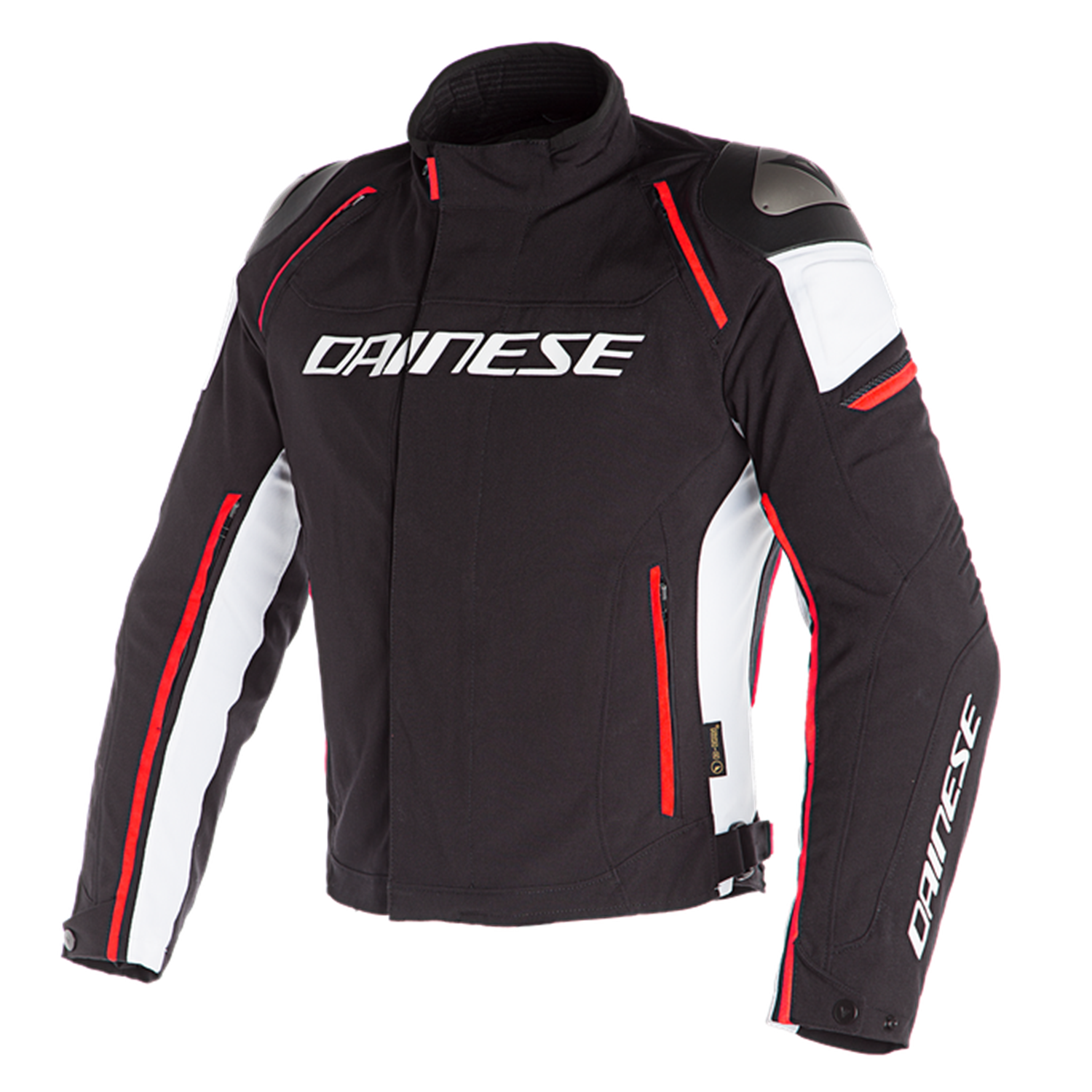 DAINESE/RACING 3 D-DRY JACKET BLK WHT FLUO RED