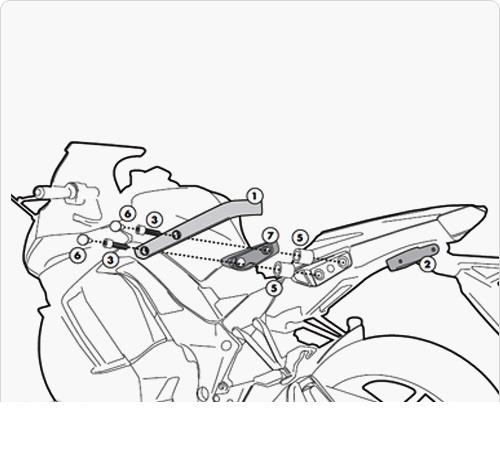GIVI 4100KIT KAWASAKI Z 1000 SX (11-20) YAN ÇANTA TAŞIYICI BAĞLANTI KİTİ