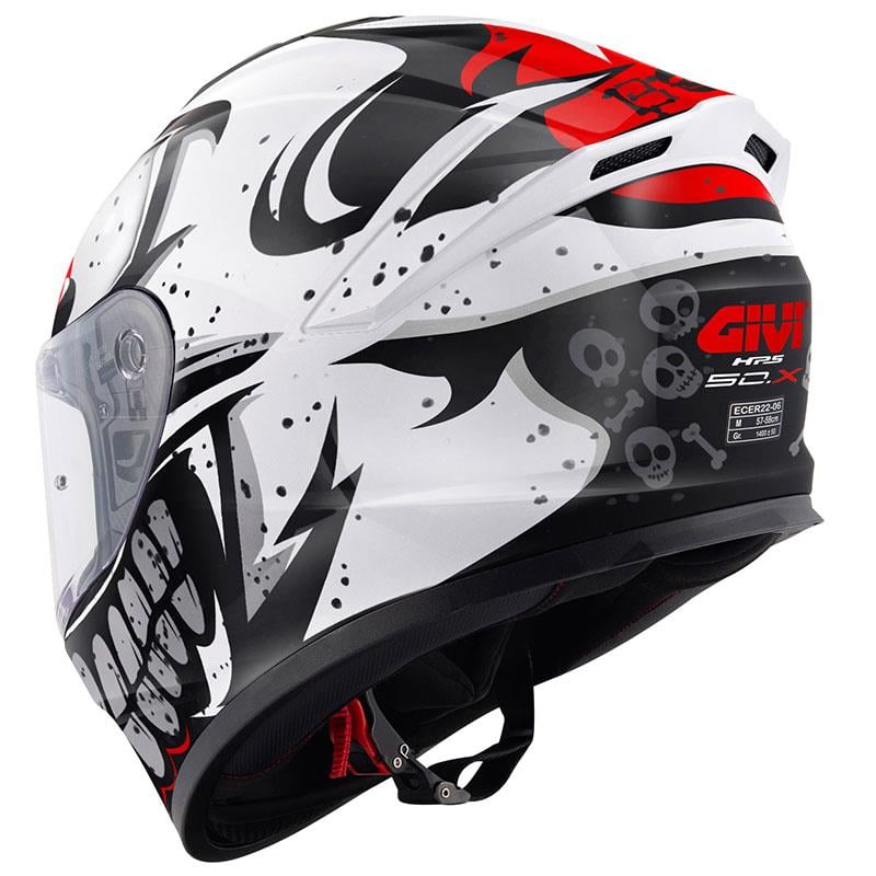 GIVI 50.X BONES BEYAZ-KIRMIZI KASK