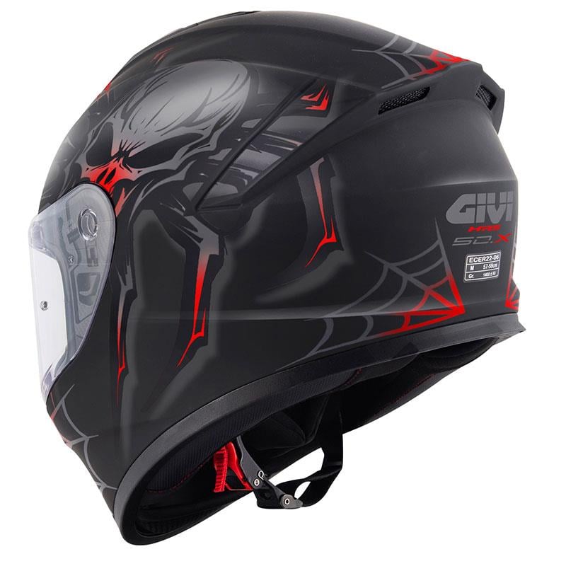 GIVI 50.X ARACHNO MAT SİYAH-KIRMIZI KASK