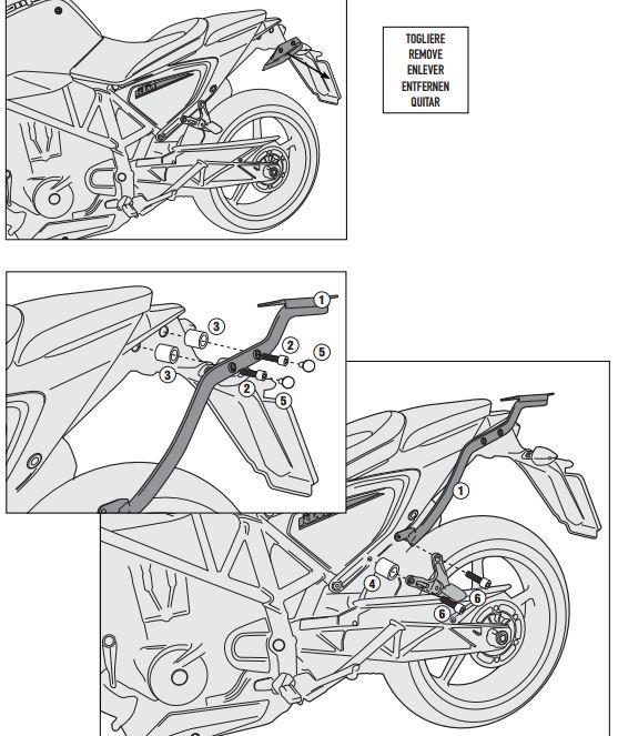 GIVI 7702FZ KTM DUKE 690 (12-20) ARKA ÇANTA TAŞIYICI
