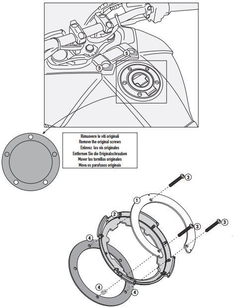GIVI BF23 DEPOÜSTÜ ÇANTA APARATI (YAMAHA)
