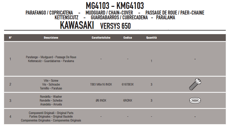 GIVI MG4103 KAWASAKI VERSYS 650 (06-24) ÇAMURLUK
