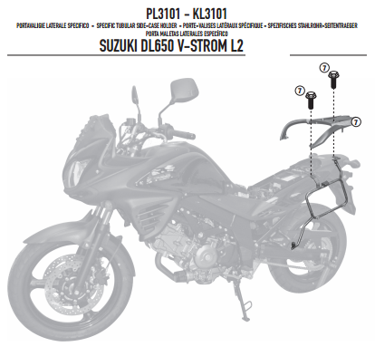 GIVI PL3101 SUZUKI DL 650 V-STROM (11-16) YAN ÇANTA TAŞIYICI