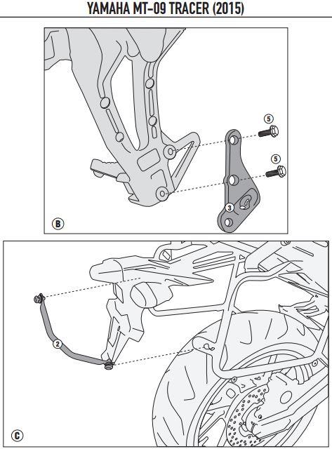 GIVI PLR2122 YAMAHA TRACER 900 (15-17) YAN ÇANTA TAŞIYICI