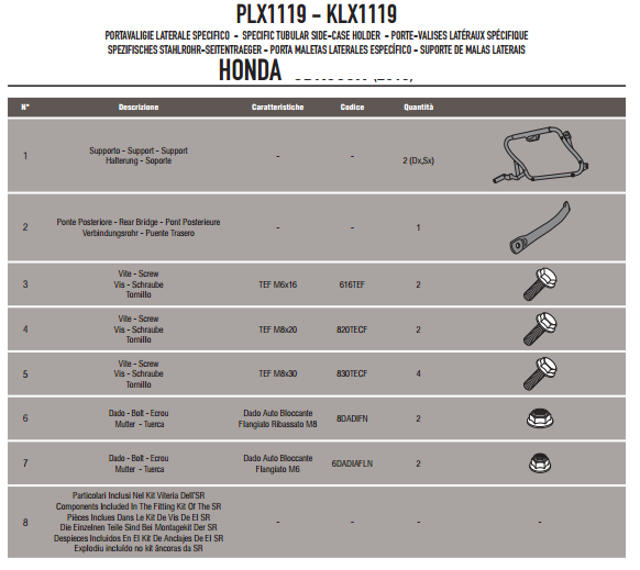 GIVI PLX1119 HONDA CB 500F - CBR 500R (13-15) YAN ÇANTA TAŞIYICI