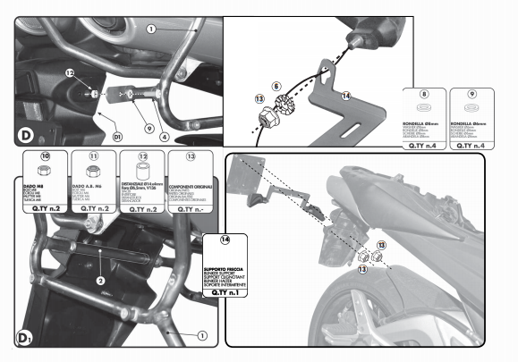 GIVI PLX538 SUZUKI GSR 600 (06-11) YAN ÇANTA TAŞIYICI