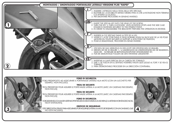 GIVI PLXR1110 HONDA VFR 1200X CROSSTOURER (12-20) YAN ÇANTA TAŞIYICI