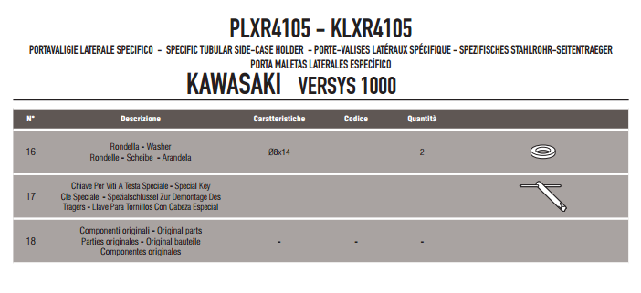 GIVI PLXR4105 KAWASAKI VERSYS 1000 (12-14) YAN ÇANTA TAŞIYICI