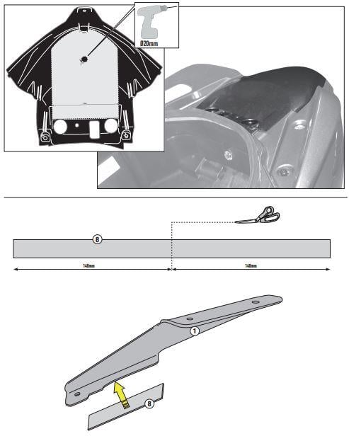 GIVI SR3106 SUZUKI BURGMAN 125-200 (06-13) - BURGMAN 125-200 ABS (14-23)ARKA ÇANTA TAŞIYICI