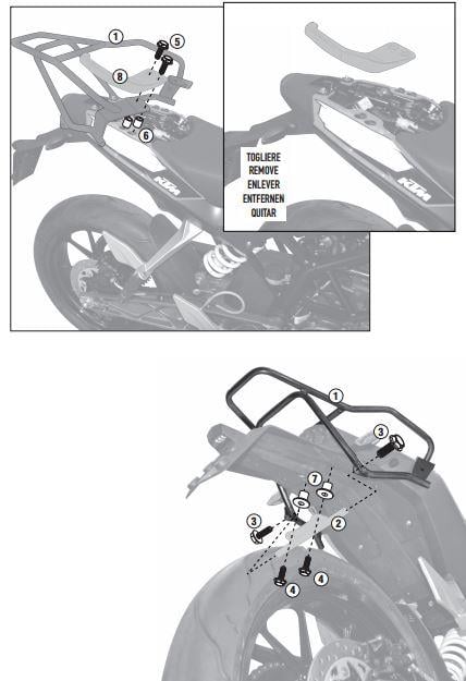 GIVI SR7701 KTM DUKE 125-200-390 (11-16) ARKA ÇANTA TAŞIYICI