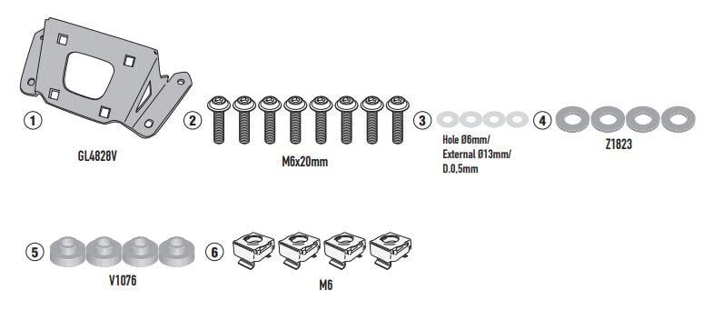 KAPPA A2156AK YAMAHA MT-09 / MT-09 SP (21-23) RÜZGAR SİPERLİK BAĞLANTISI