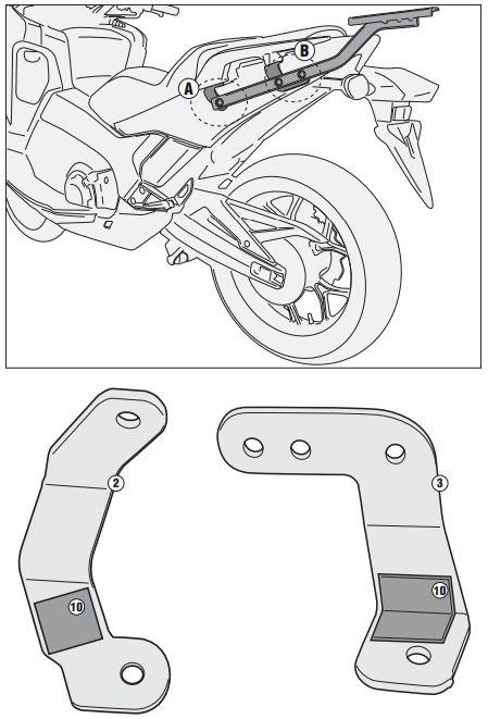 KAPPA KZ1127 HONDA INTEGRA 750 (14-15) ARKA ÇANTA TAŞIYICI