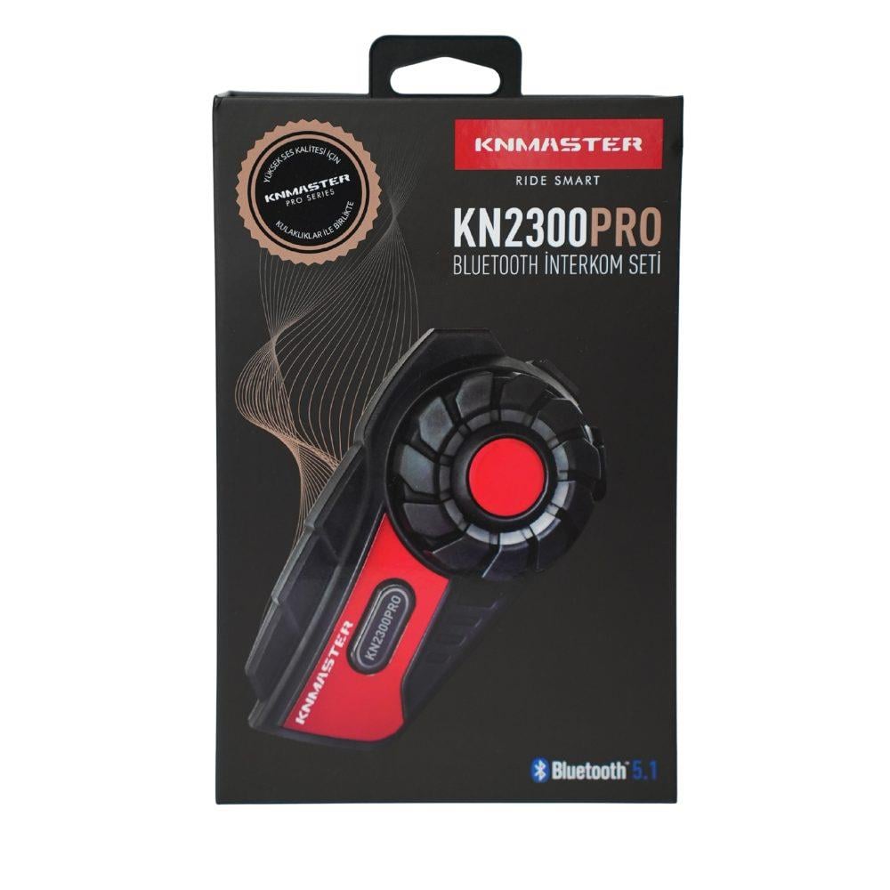 Knmaster KN2300 Motosiklet Kask İnterkom Bluetooth Intercom Kulaklık Seti SİYAH