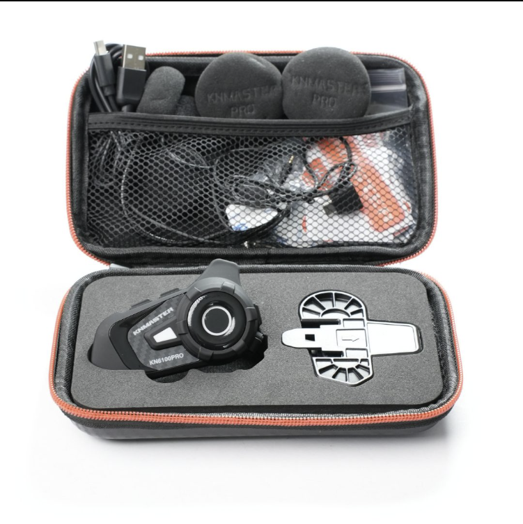 Knmaster KN6100 PRO KARBON Siyah - Bluetooth İnterkom Seti