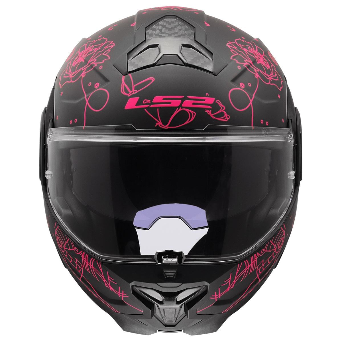 LS2 ADVANT 2 SOPHIA MAT SİYAH-PEMBE KASK