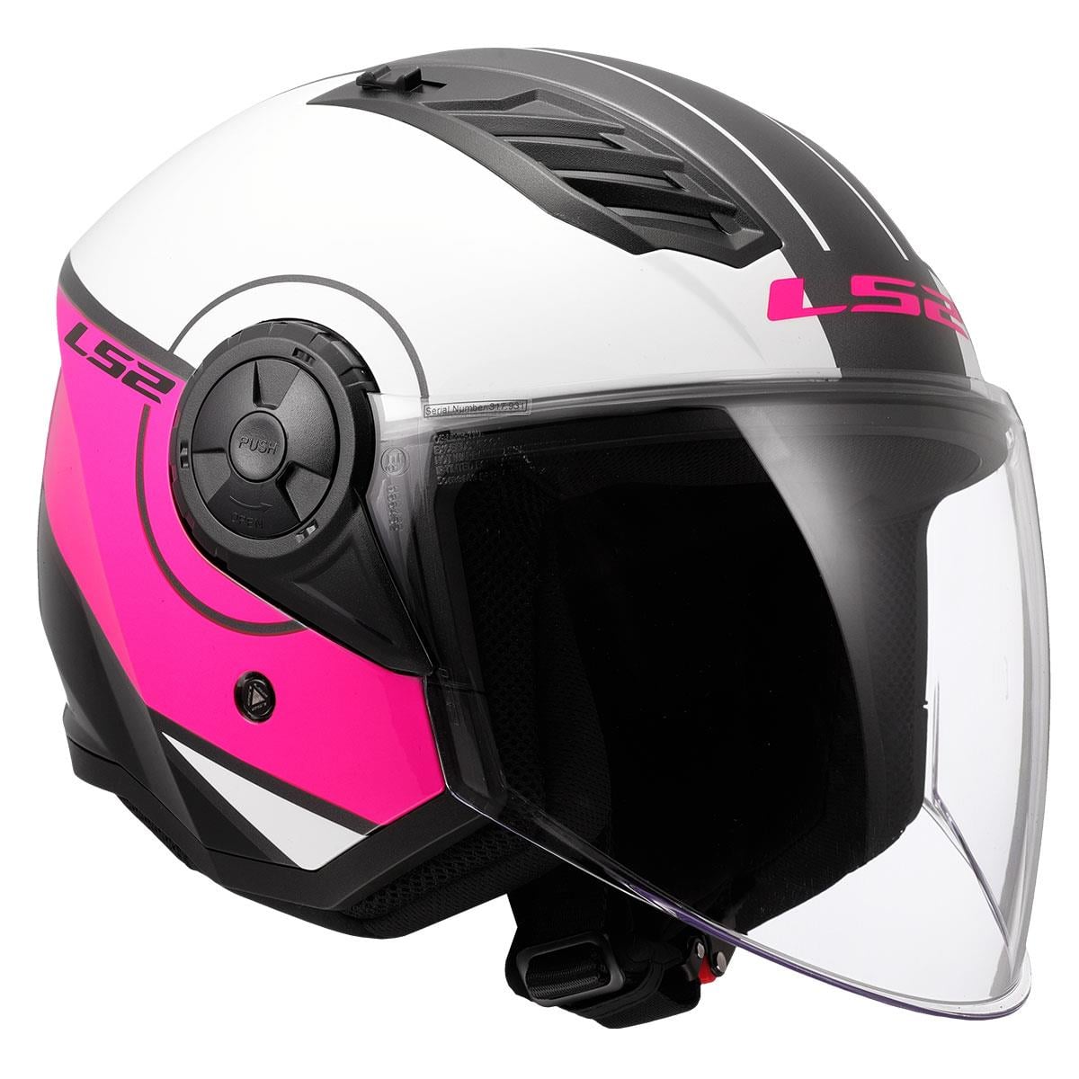 LS2 AIRFLOW 2 COVER BEYAZ-PEMBE KASK