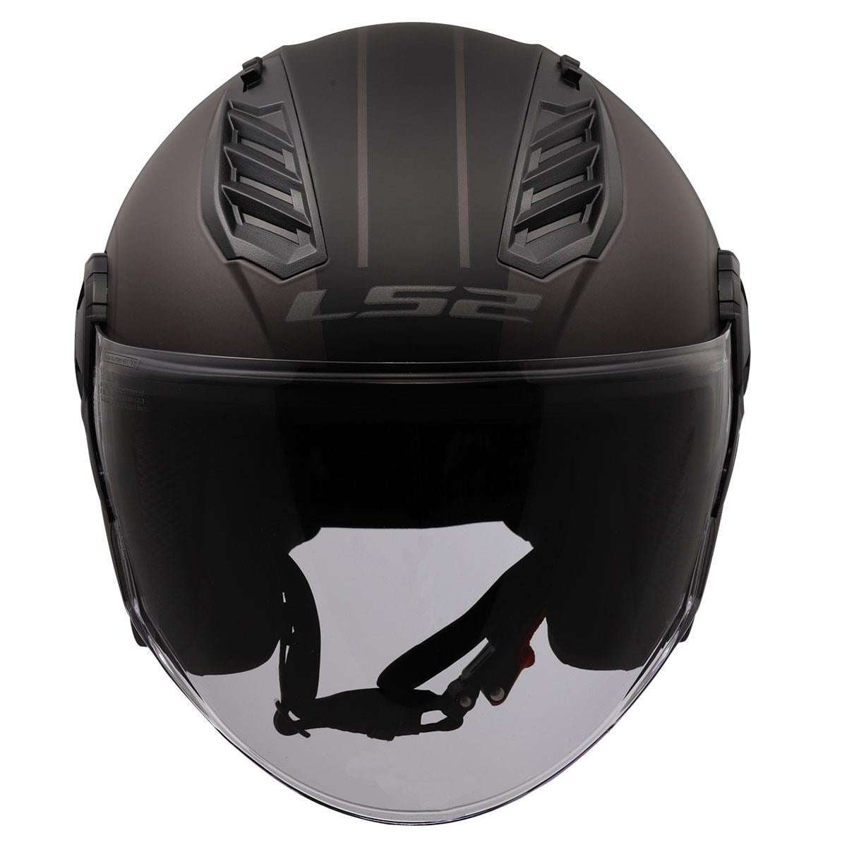LS2 AIRFLOW 2 COVER MAT SİYAH-GRİ KASK