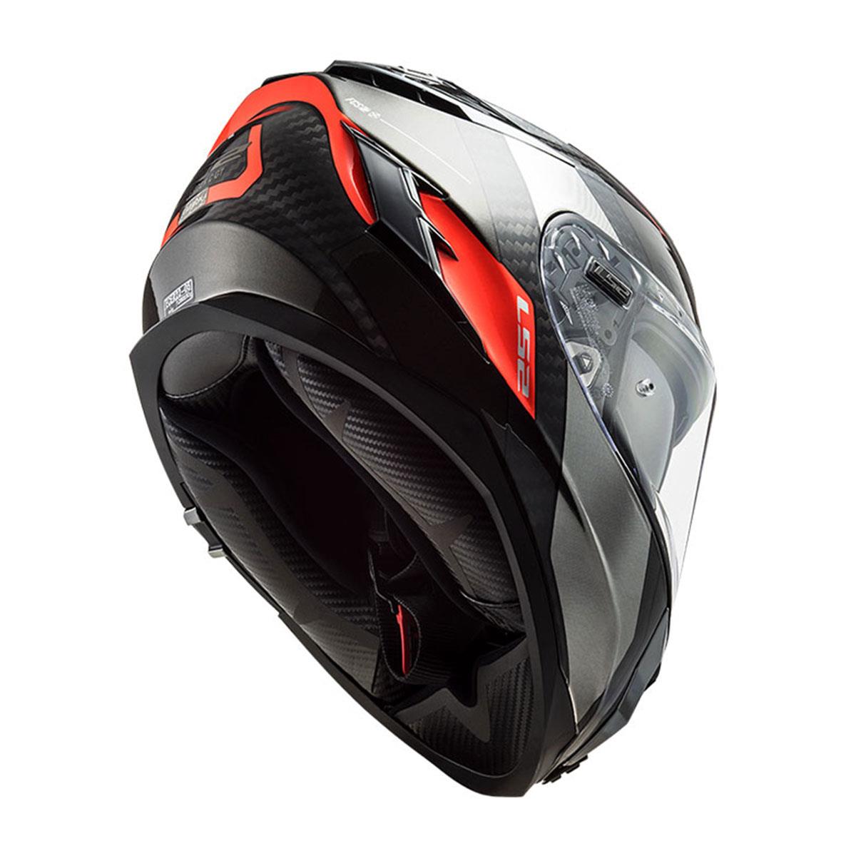 LS2 CHALLENGER C KARBON ALLOY TITANIUM-KROM-TURUNCU KASK