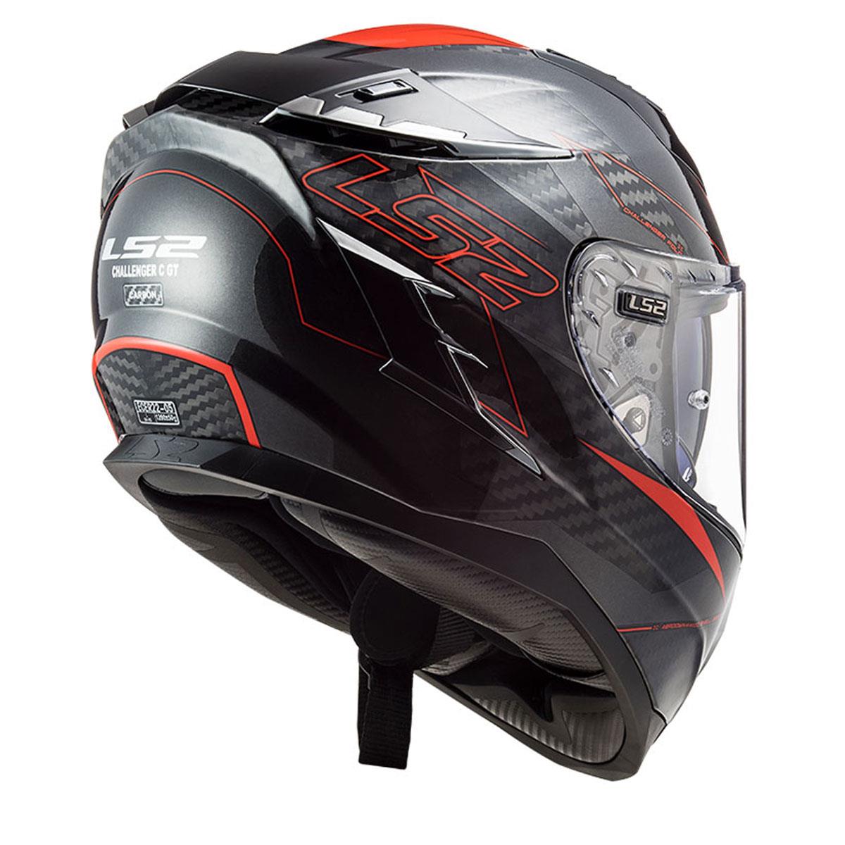 LS2 CHALLENGER C KARBON FOLD KIRMIZI KASK