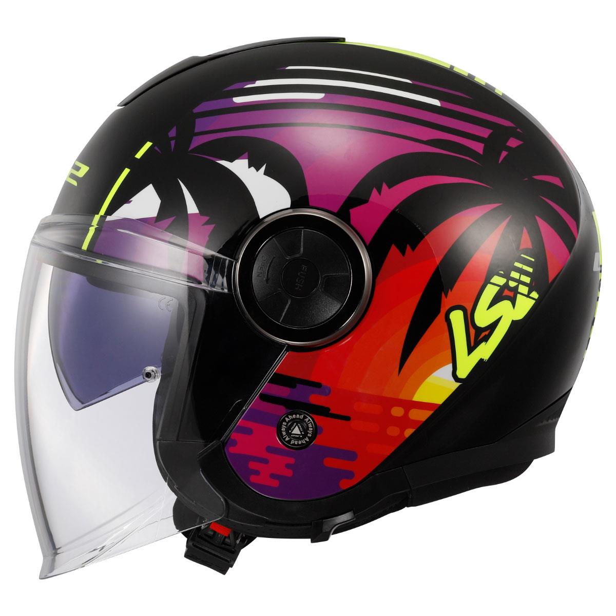 LS2 CLASSY PALM SİYAH KASK