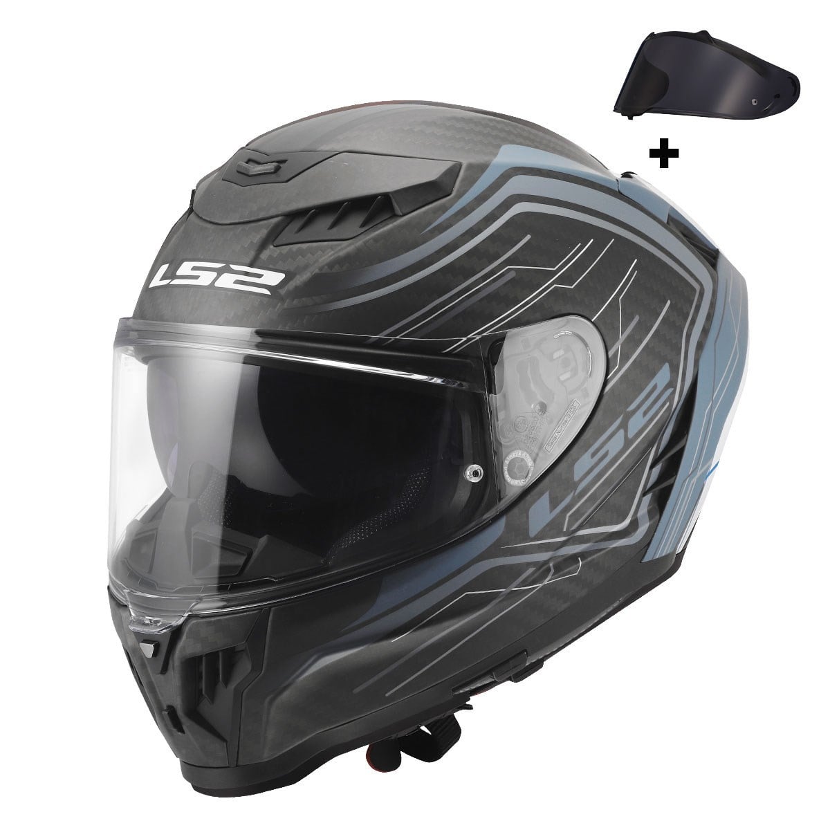 LS2 DRAGON KARBON SUBIC MAT MAVİ PETROL KASK
