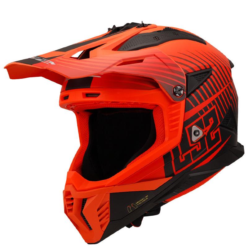 LS2 FAST 2 DUCK TURUNCU-KIRMIZI KASK