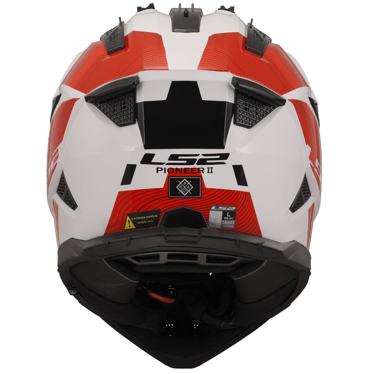 LS2 PIONEER 2 HILL BEYAZ-KIRMIZI KASK