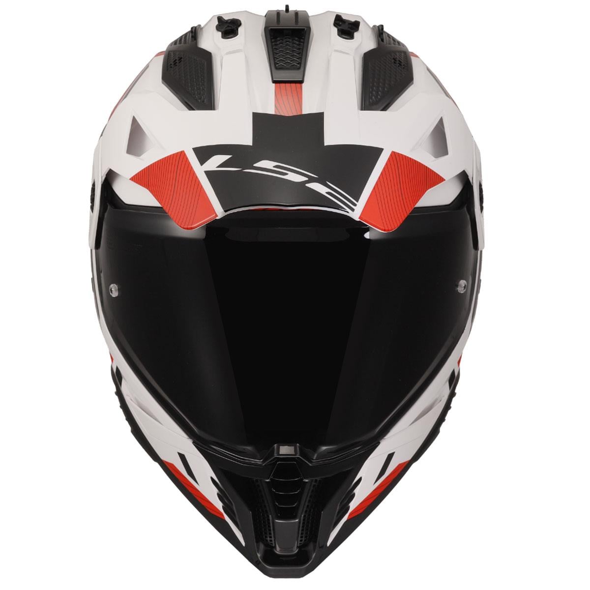LS2 PIONEER 2 HILL BEYAZ-KIRMIZI KASK