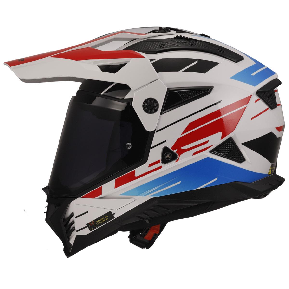 LS2 PIONEER 2 NAMIB BEYAZ-MAVİ-KIRMIZI KASK
